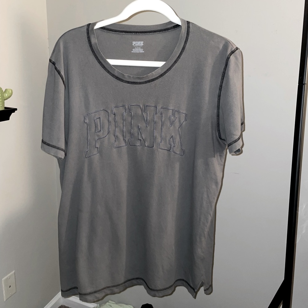 PINK - Grey Campus Tee